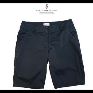 Nancy lopez golf Black golf Bermuda shorts Sz 8 NWOT